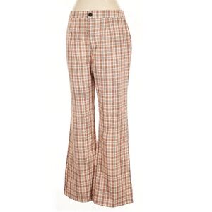 SHEIN Plaid Boot Cut Flare Pants